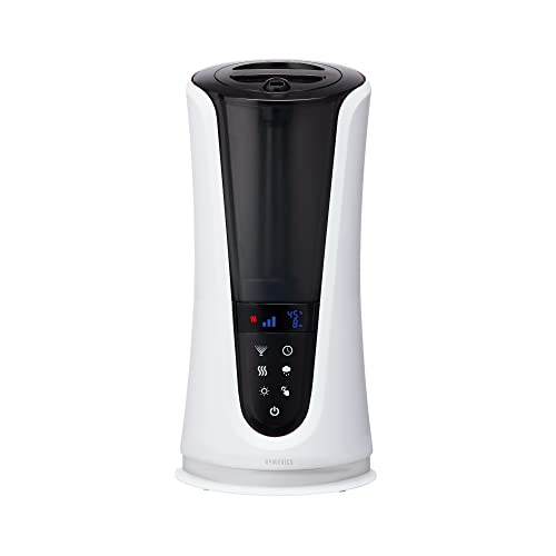 Homedics Ultrasonic Humidifier Large Deluxe Air Humidifiers for Bedroom, Plants, Office Cool and Warm Mist Humidifiers, Built-In Timer, 5 Mist Settings