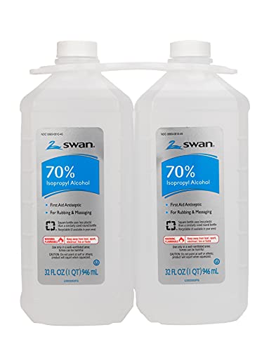Swan 70% Rubbing Alcohol (2QT) 1.9L, 64 Fl Oz