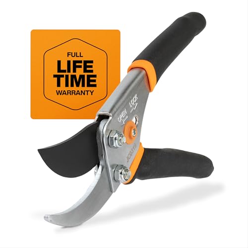 Fiskars Bypass Pruning Shears, 5/8-Inch Cut Capacity, Sharp, Rust Resistant Steel Blade